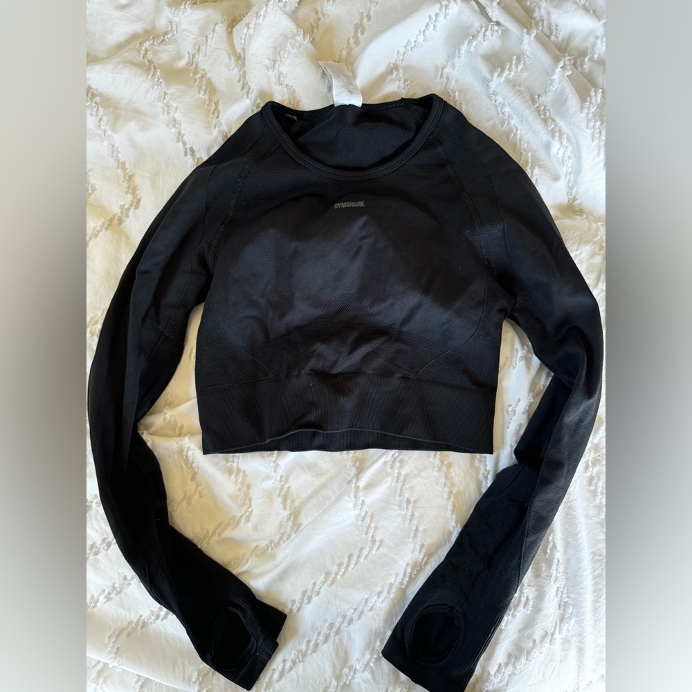 Gymshark Black Long Sleeve Crop Top